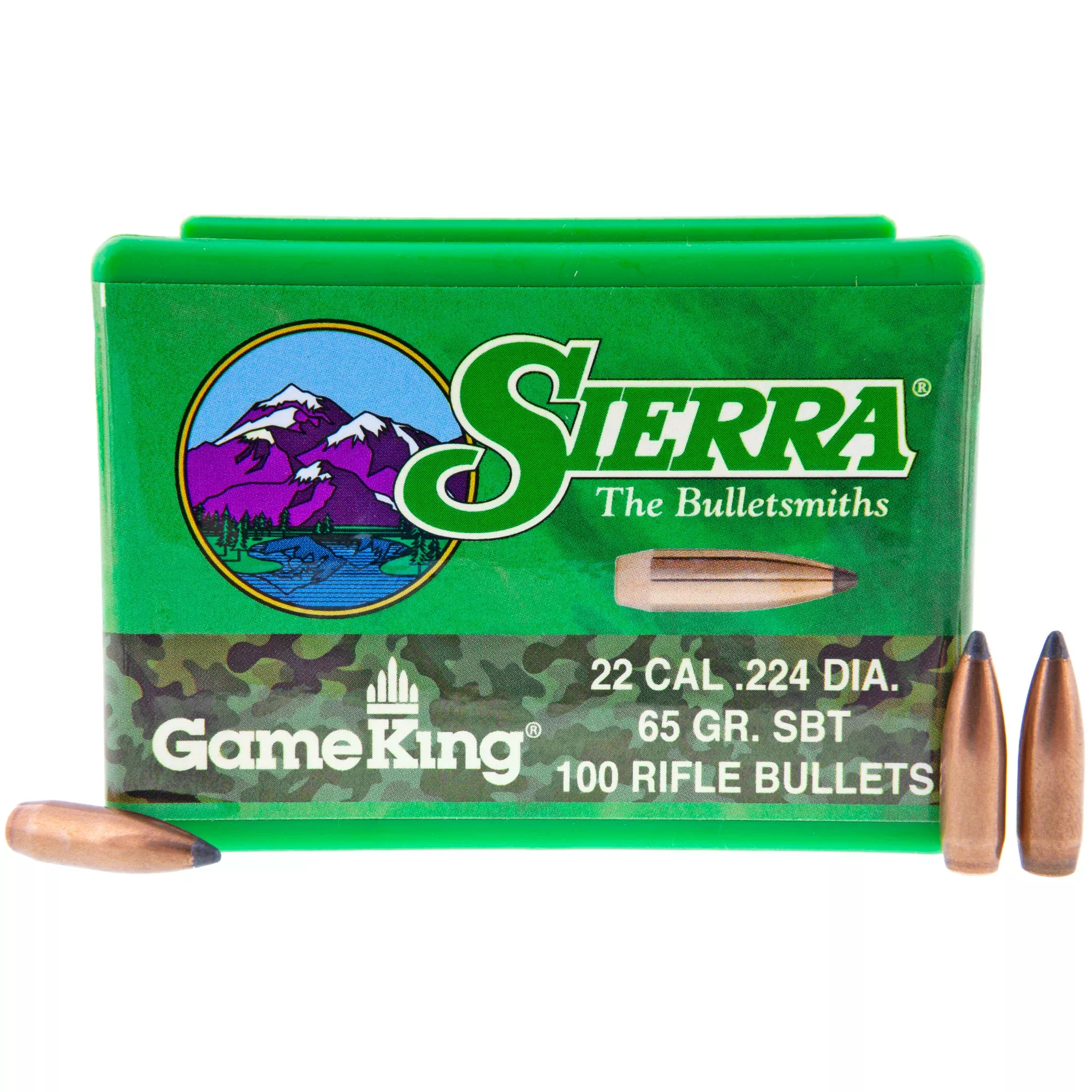 Sierra GameKing .224 65GR SBT – 100 Count Reloading Bullets