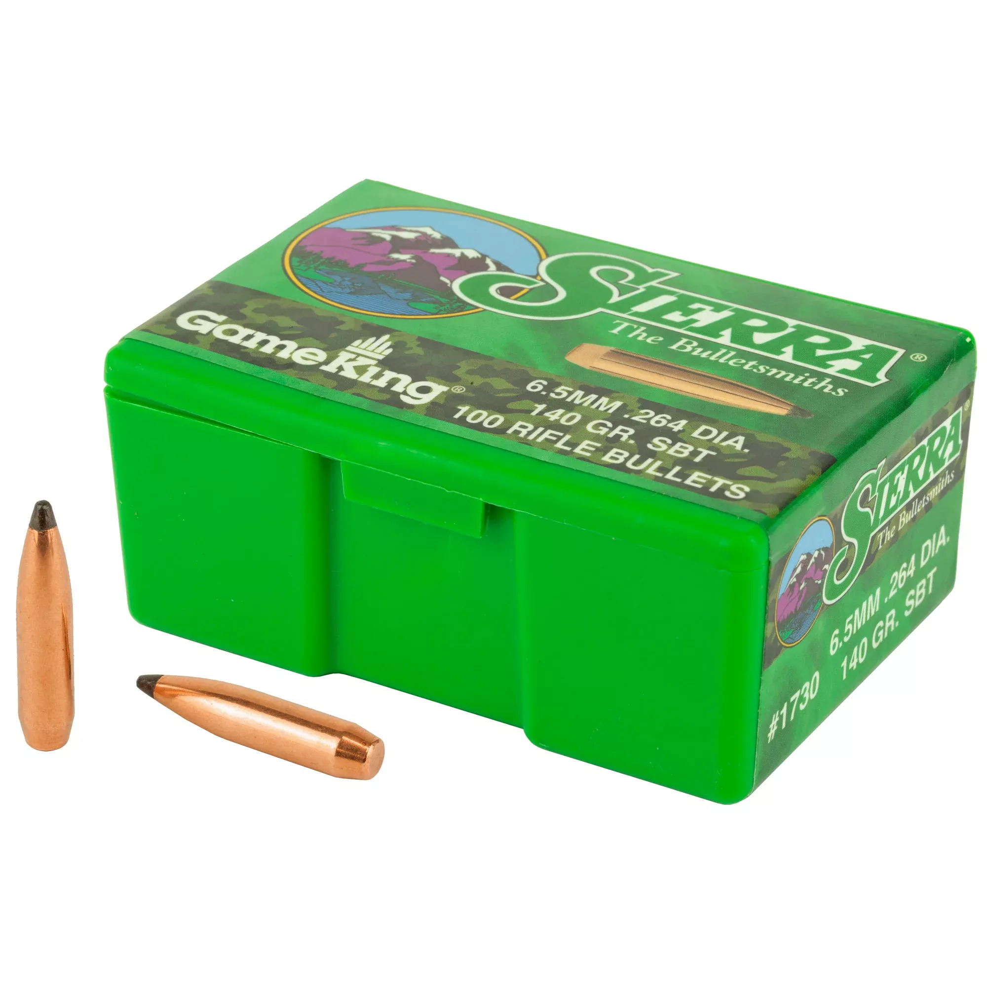 Sierra GameKing .264 Caliber 140gr Spitzer Boat Tail Bullets – 100 Count