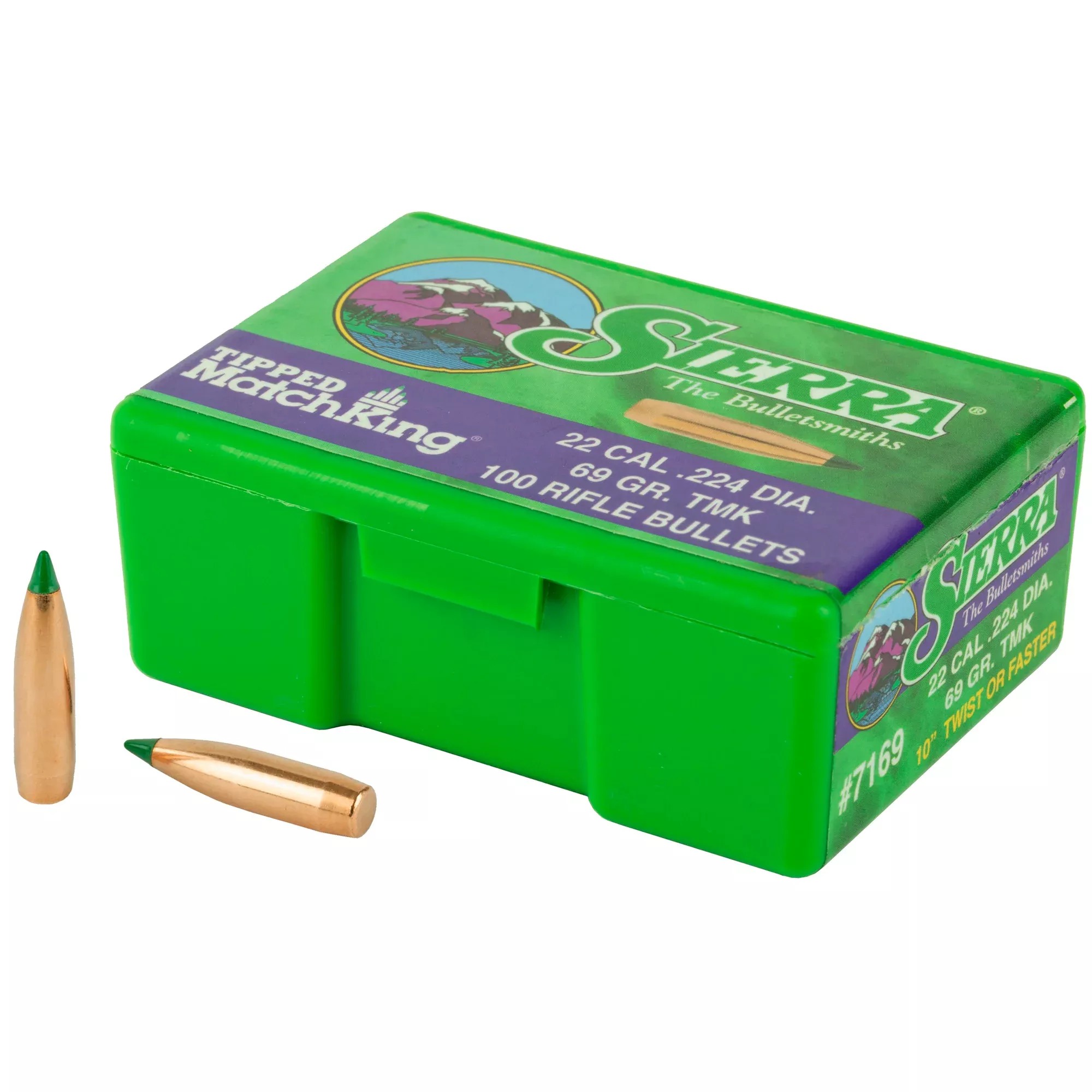 Sierra Tipped MatchKing .224 69gr Bullets – 100 Count