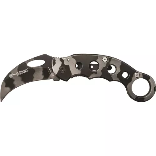Smith & Wesson Extreme Ops Karambit Folder 2.75 in Camo Blade SS Handle