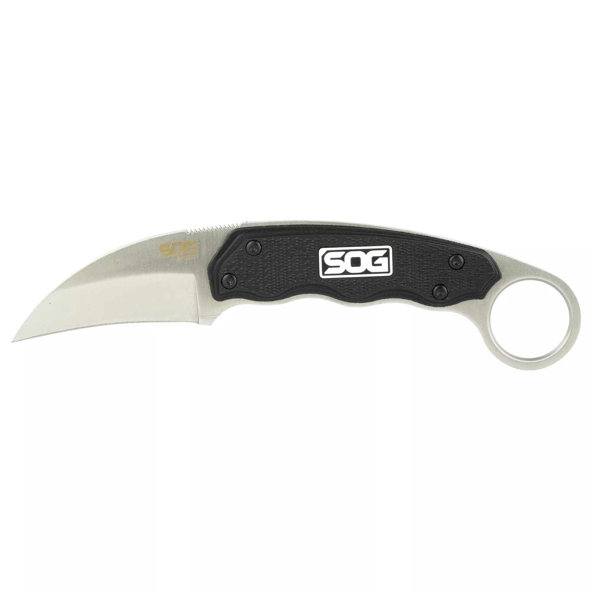 SOG Gambit Black Fixed Blade Knife – 2.58" Blade with Sheath