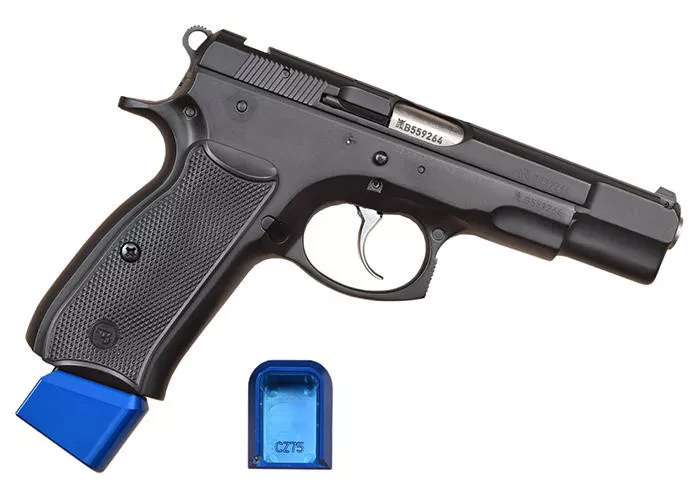 Springer Precision CZ75 140mm base pads - Mecgar 17 round mag Blue Extra Power Spring