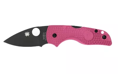 Spyderco Lil' Native Lightweight Folding Knife – 2.42" Pink/Black Handle