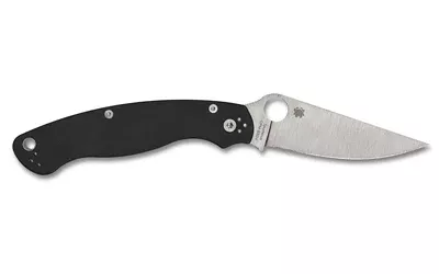 Spyderco Military 2 Folding Knife – 4" Black Blade, Left-Hand Configuration