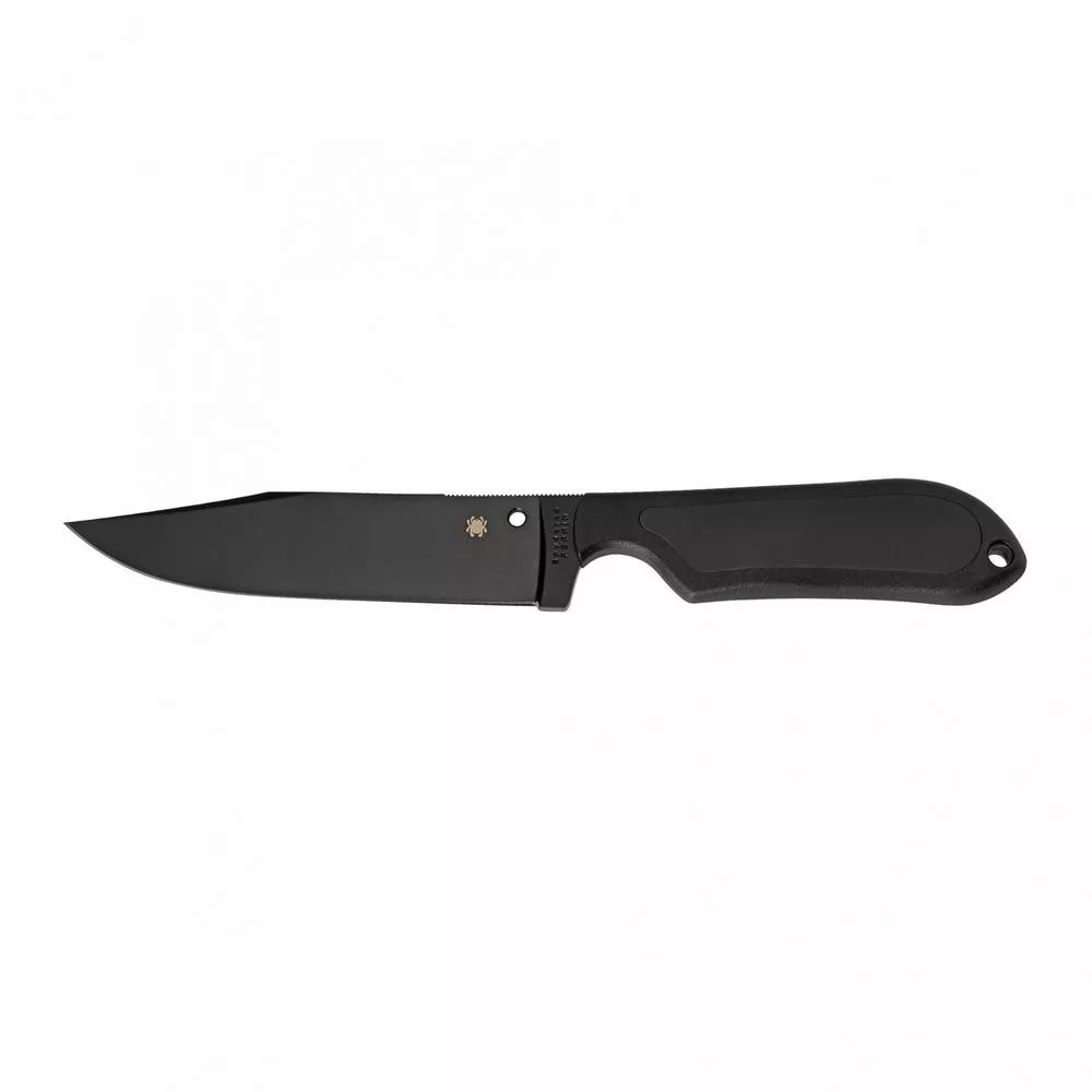 Spyderco Street Bowie Fixed Blade Knife Plain Edge Blade 5" Kraton Handle