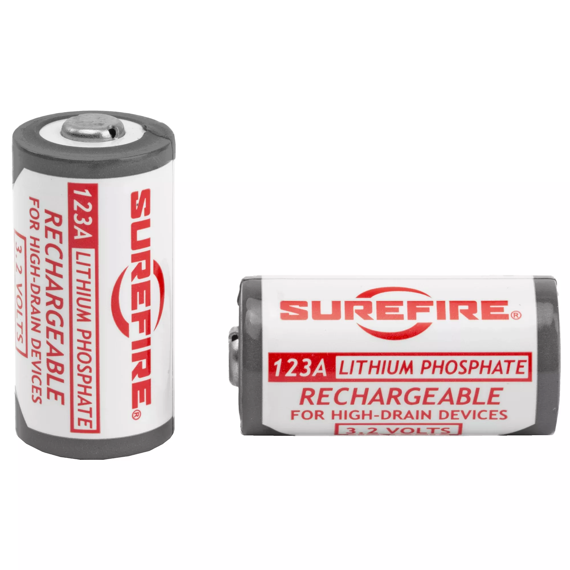 Surefire LFP123A Rechargeable Battery 2-Pack – 450mAh Lithium Iron Phosphate