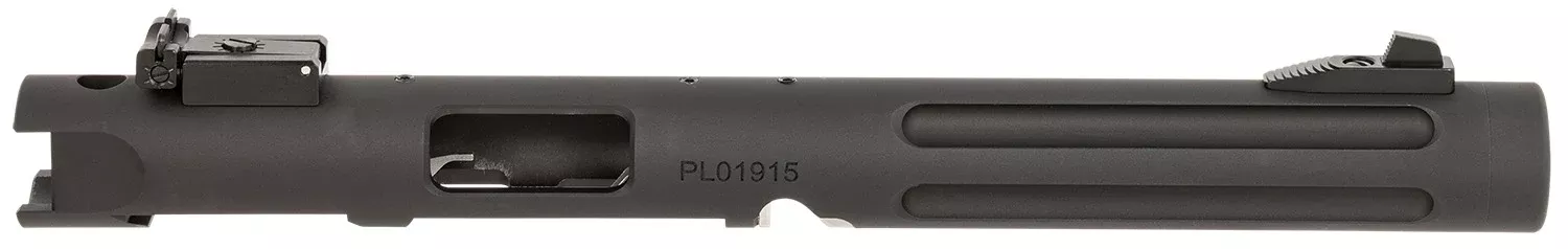 Tactical Solutions PLIV6TEMBRF Pac-Lite Barrel & Receiver 22 LR 6" Fluted Threaded Black Anodized Chrome Moly Steel, Fits Ruger 22/45/Mark IV/Mark IV 22/45