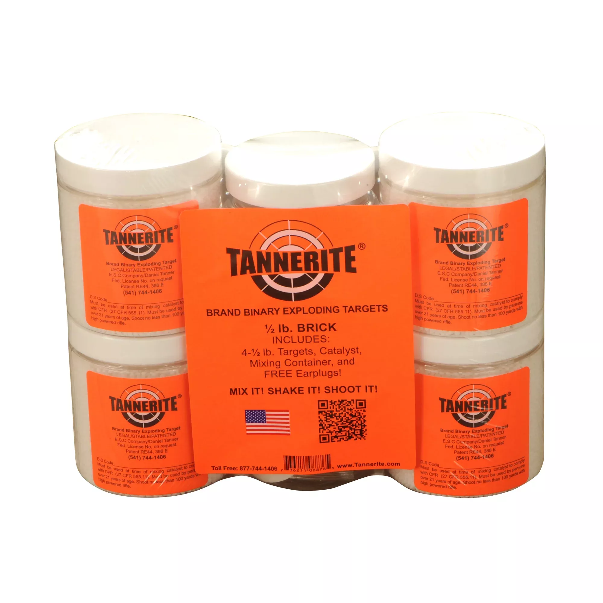 Tannerite Half Brick 1/2 lb Exploding Target – 4 Pack