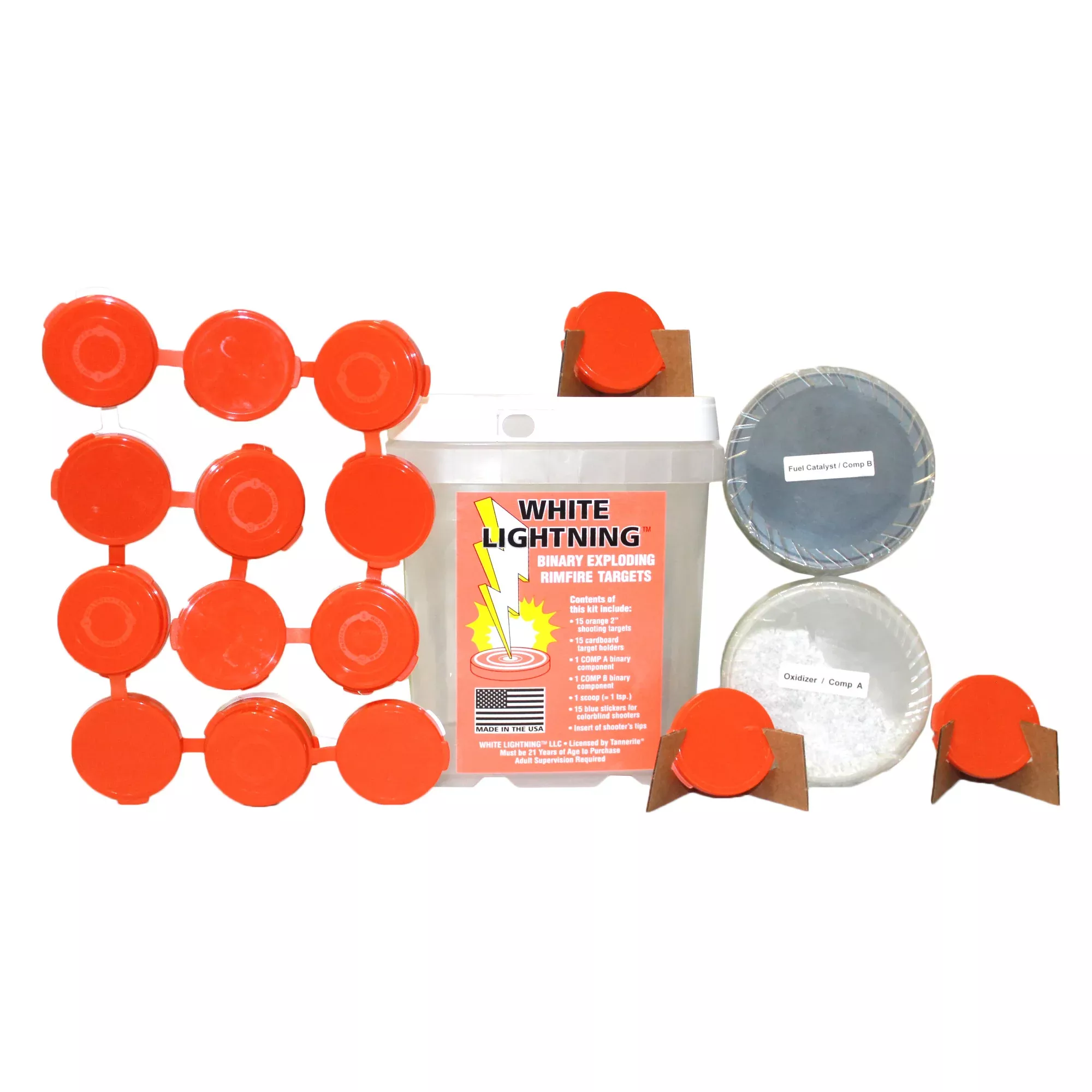 Tannerite White Lightning Exploding Target Kit – Binary Reactive Targets for Rifles
