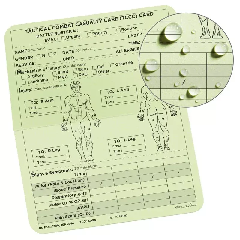 TCCC/MIST Combat Cards