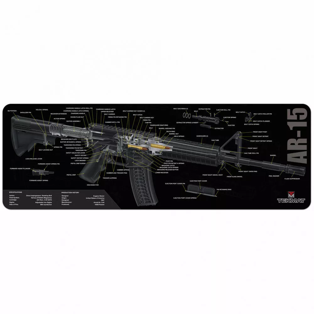 TekMat Cut Away Rifle Mat AR-15 Black