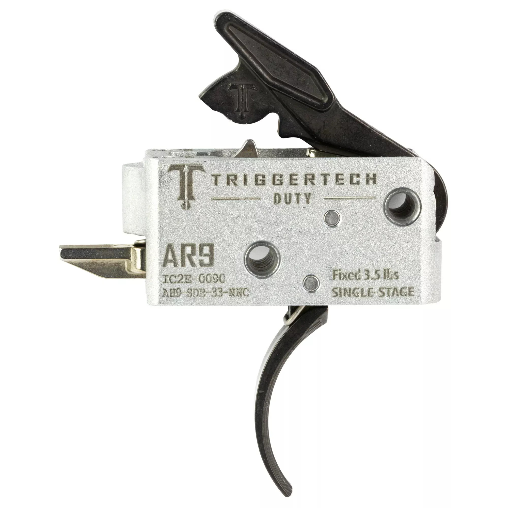TriggerTech AR-9 Duty Curved Trigger – 3.5 lb Pull Weight
