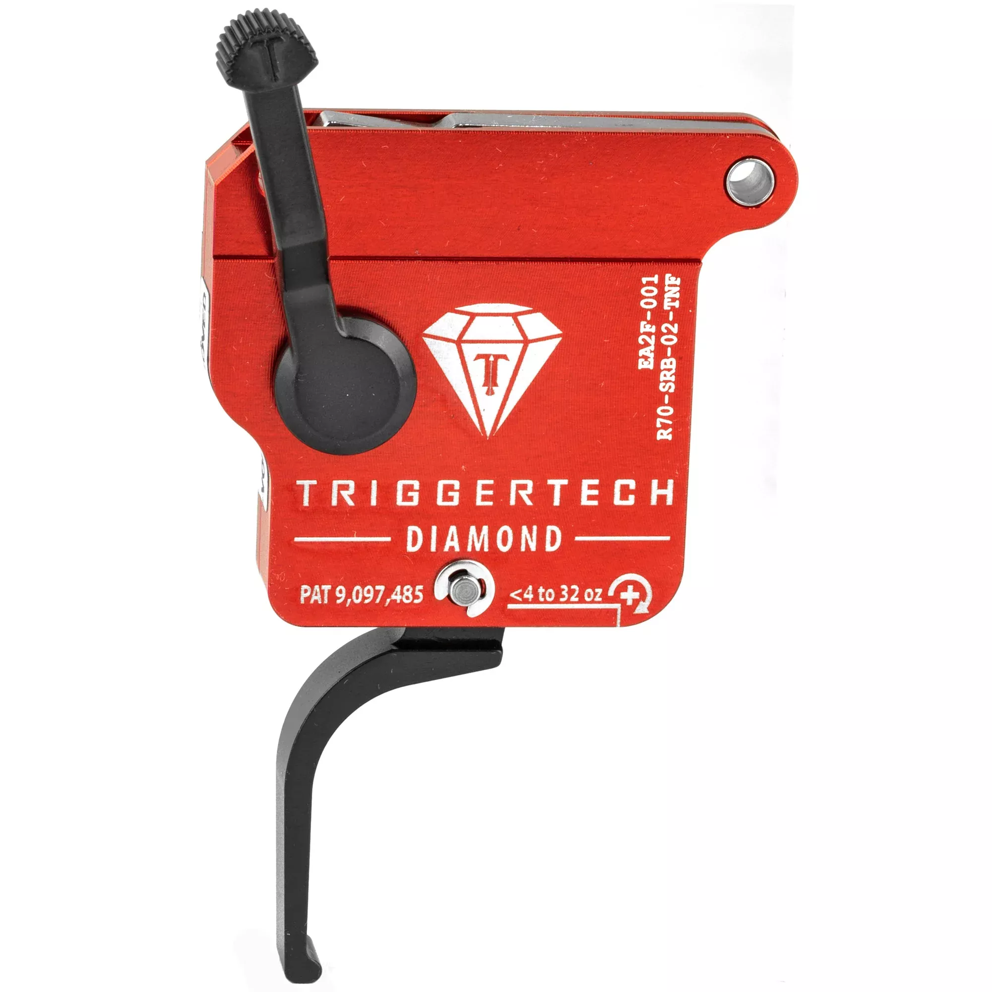 TriggerTech Diamond Flat Trigger for Remington 700 – Right Hand, Black, PVD Finish