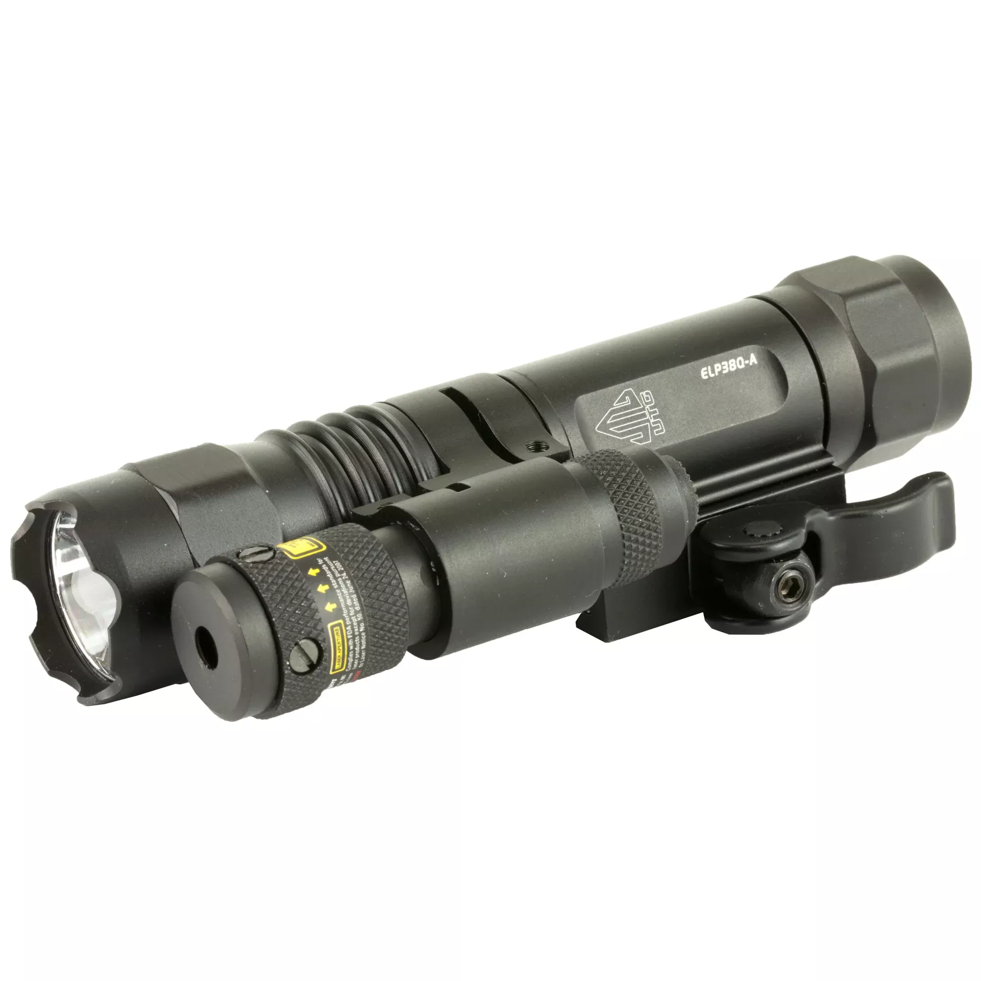 UTG LED Flashlight with Adjustable Red Laser QD Mount