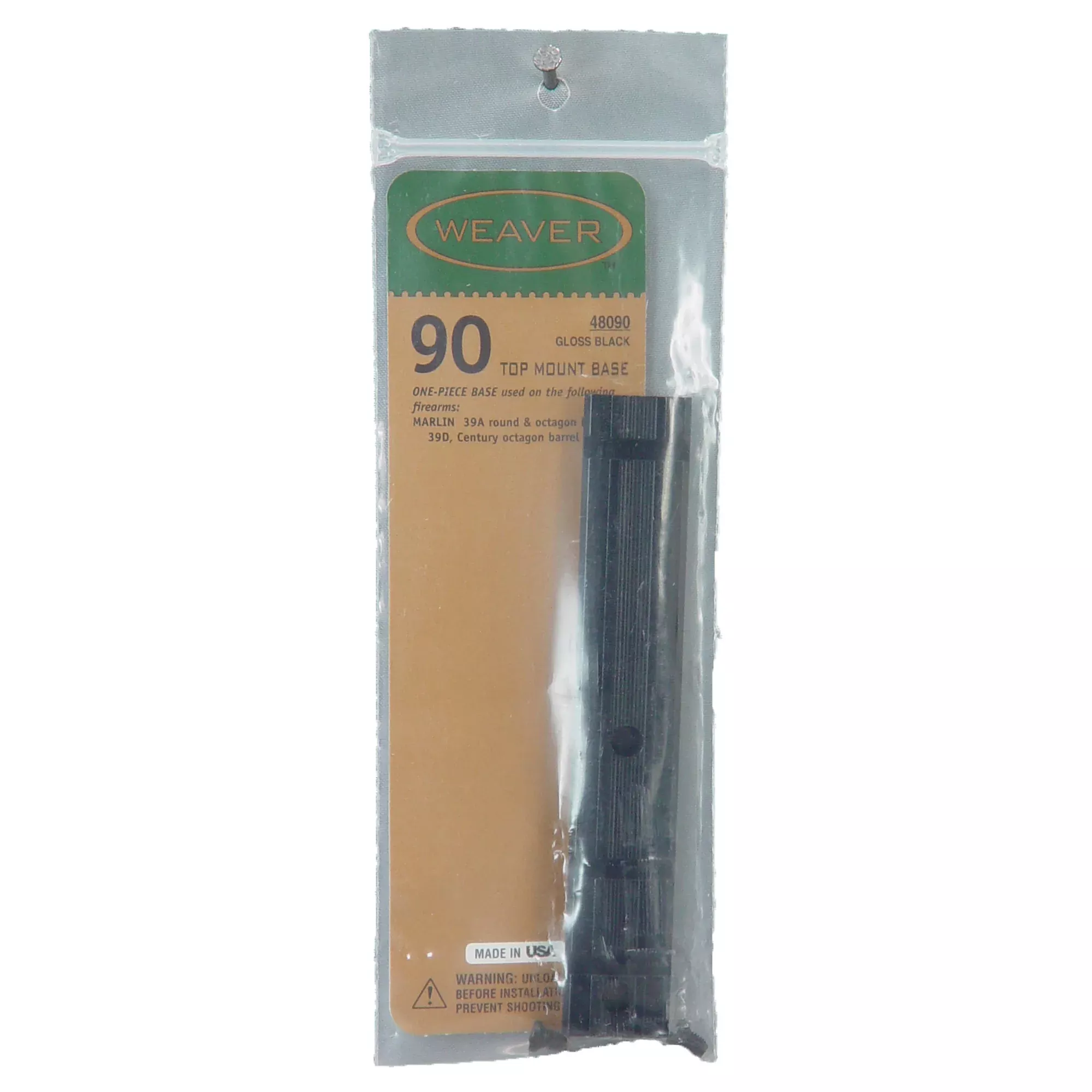 Weaver #90 One-Piece Scope Mount for Marlin 39A/39D