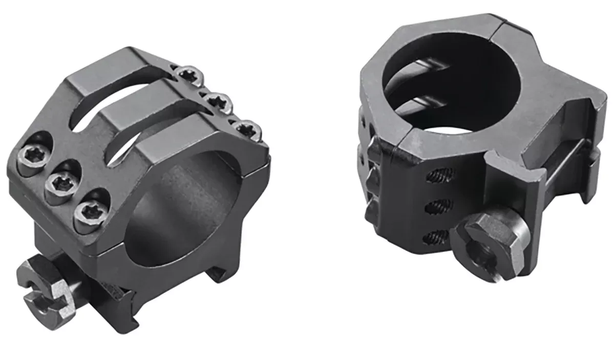 Weaver Mounts 48349 Six-Hole Skeleton RingsMatte Black 1" Medium