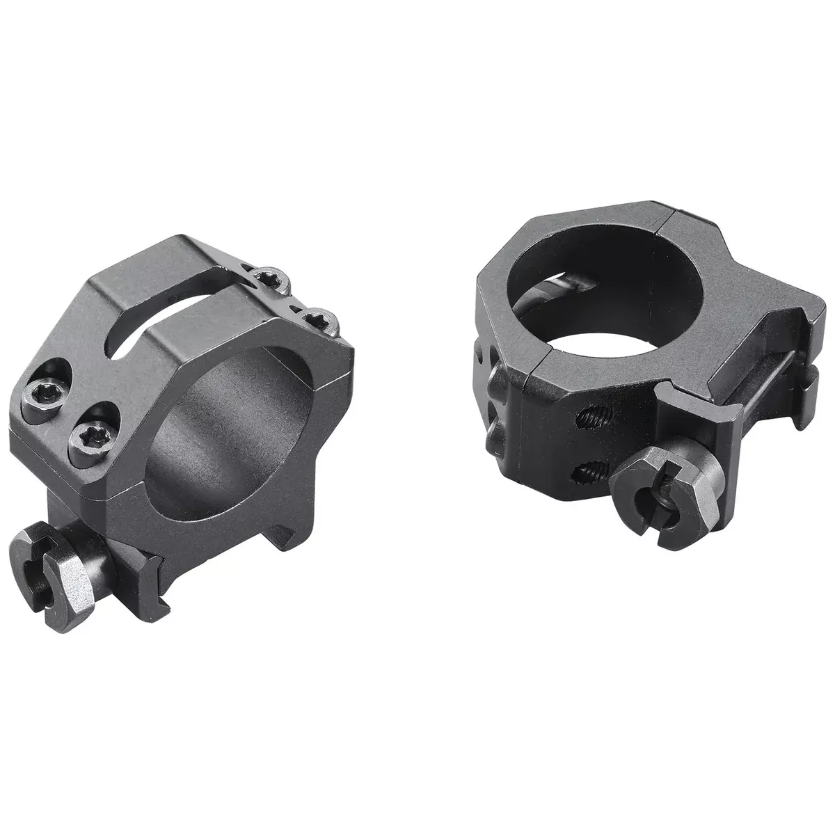 Weaver Mounts 48360 Four-Hole Skeleton RingsMatte Black 1" Medium