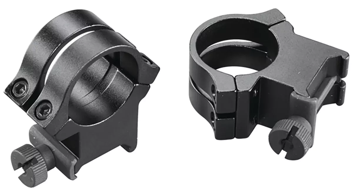 Weaver Mounts 49049 Quad Lock Detachable RingsMatte Black 1" Extra High