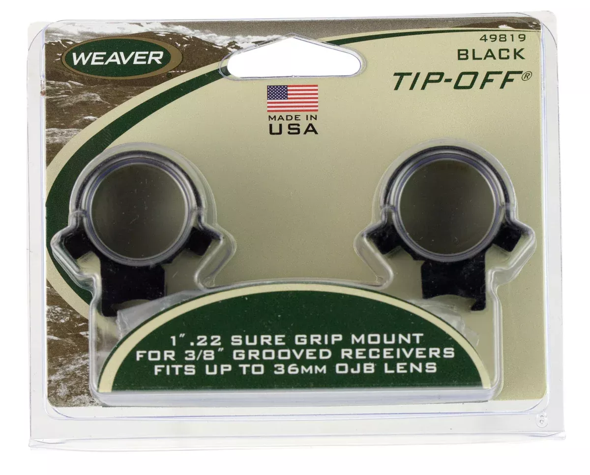 Weaver Mounts 49819 .22 Tip-Off RingsBlack 1"