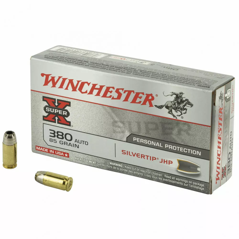 Winchester Ammunition Super-X Silvertip 380ACP 85 Grain 50 Round Box
