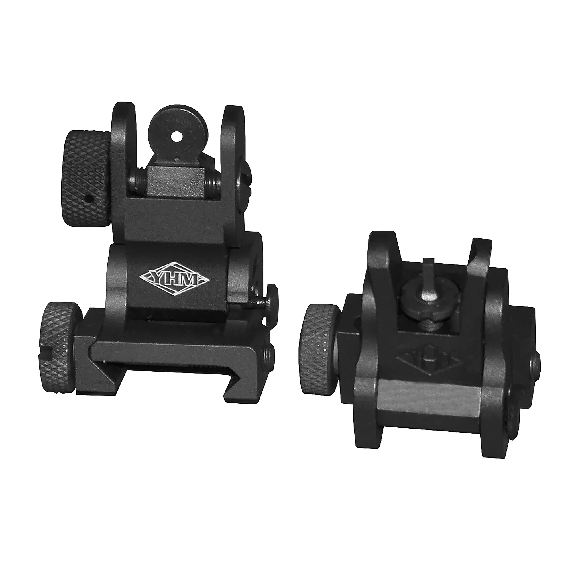 Yankee Hill Machine Co Flip Sight Set – Black Polymer Flip-Up Front & Rear BUIS
